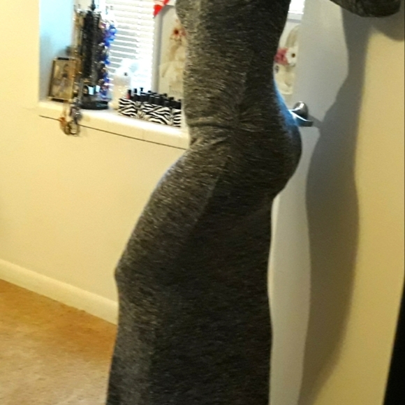 M.S.S.P (Size XS) Gray Knit Maxi Sweater Dress - Picture 3 of 3